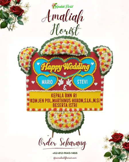 Papan Bunga Pernikahan Punggolaka